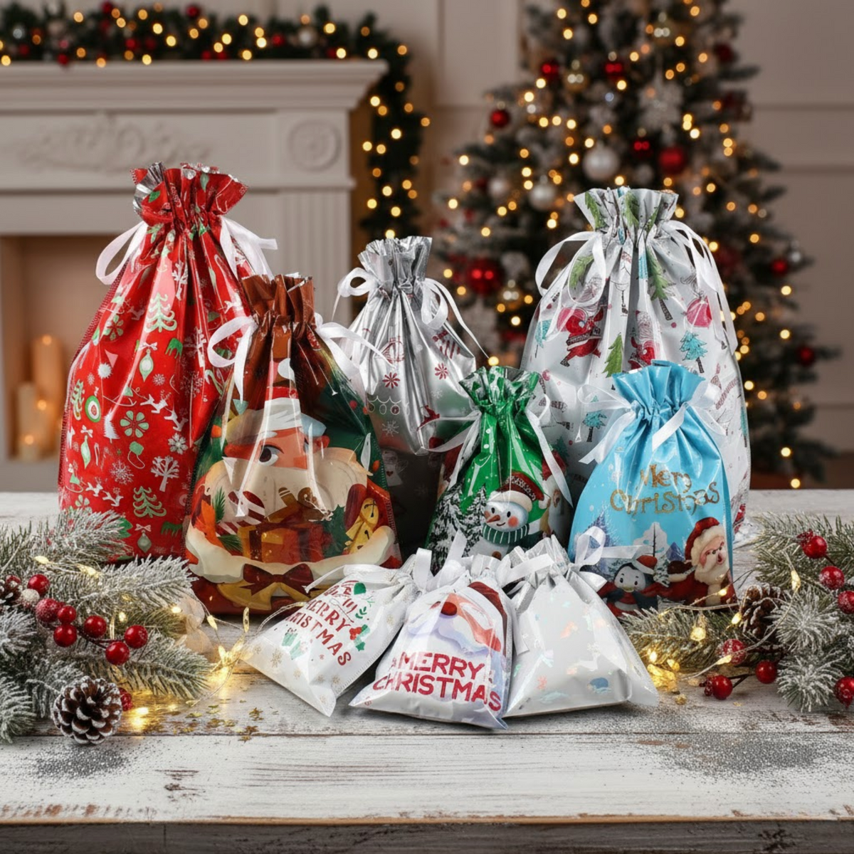 MerryWraps™ Holiday Gift Bag Kit